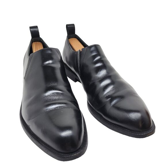 Comme Des Garcons Mens Black Leather Loafers 24cmWomens US...
